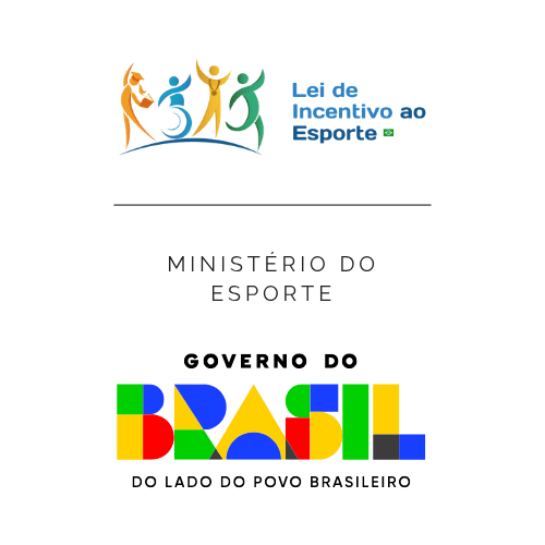 Aplicação conjunta - Logo federal, ministério do esporte e lei do incentivo ao esporte